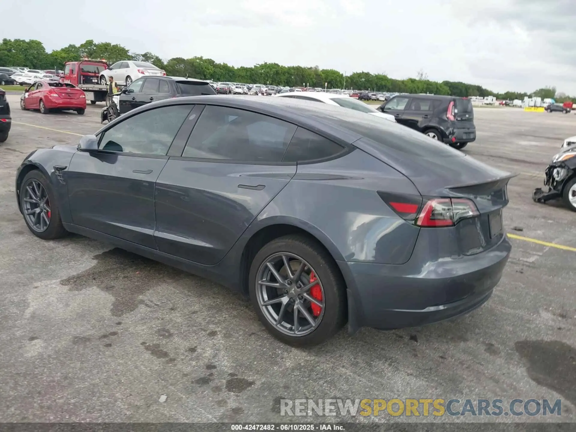 3 fotografías del automóvil dañado 5YJ3E1EB8NF247242 TESLA MODEL 3 2022