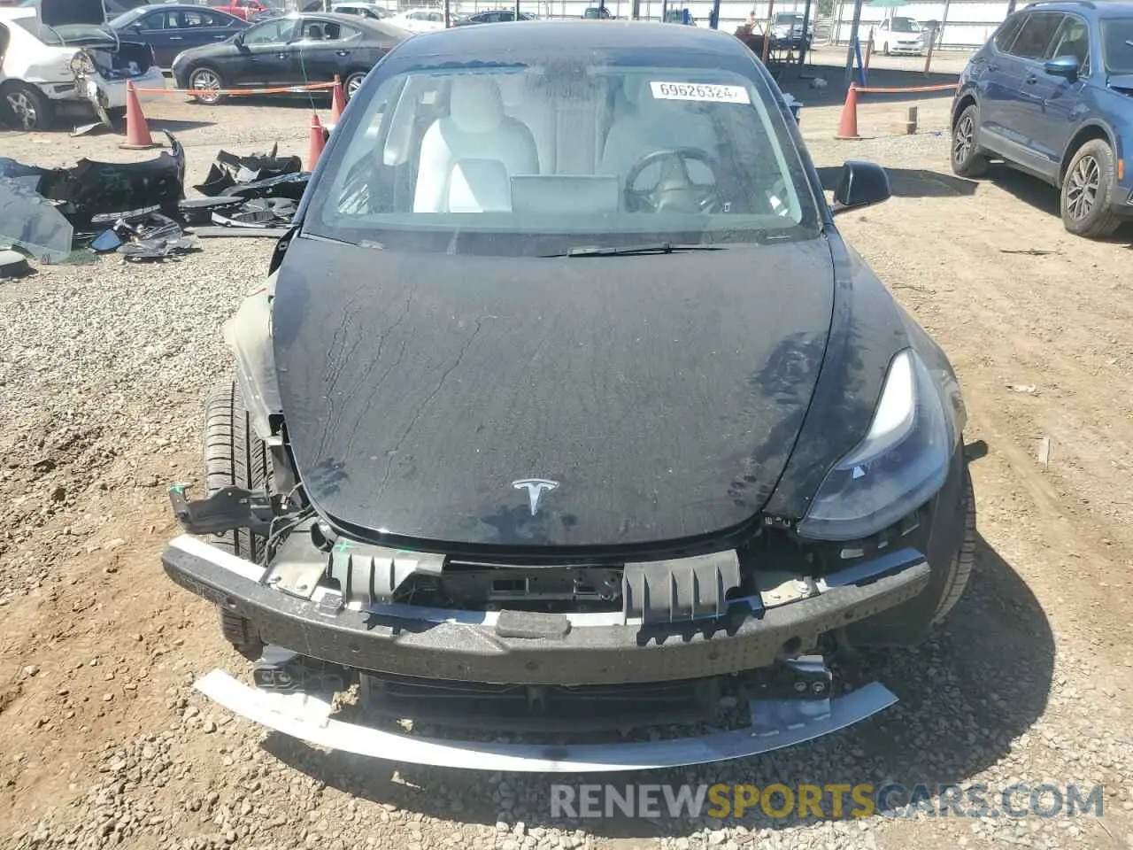 5 fotografías del automóvil dañado 5YJ3E1EB8NF255373 TESLA MODEL 3 2022