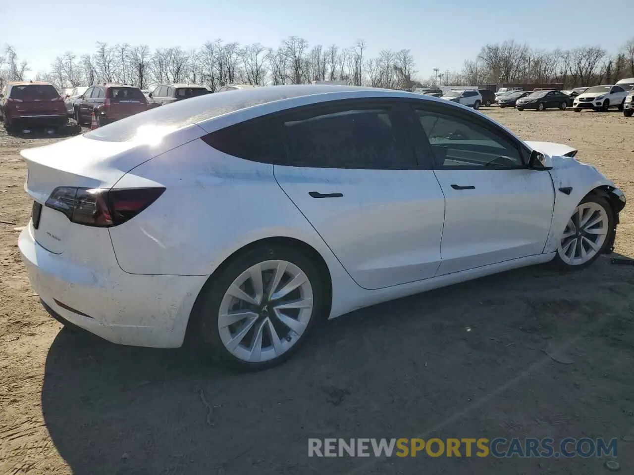 3 fotografías del automóvil dañado 5YJ3E1EB8NF273050 TESLA MODEL 3 2022