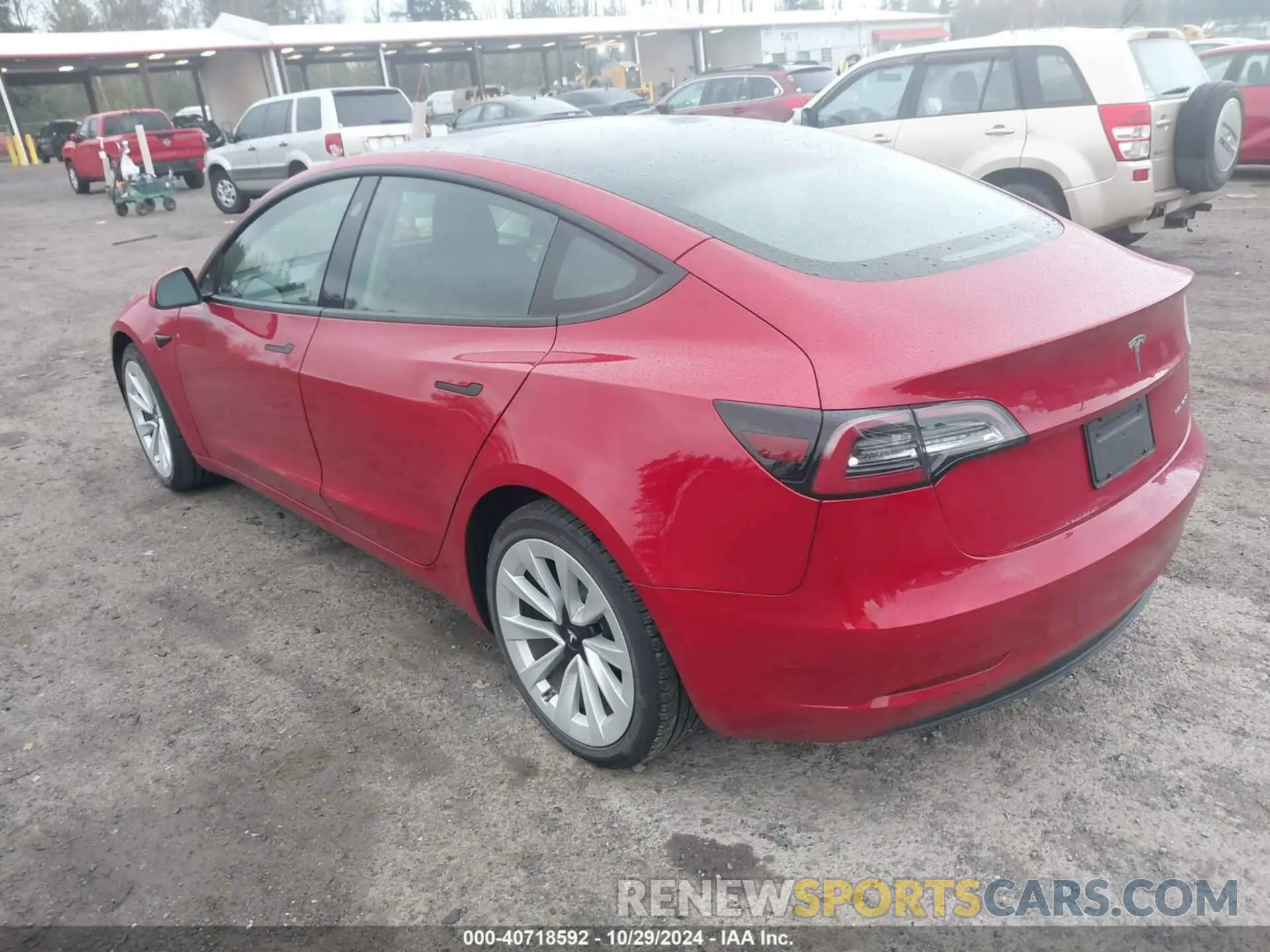 3 fotografías del automóvil dañado 5YJ3E1EB8NF273081 TESLA MODEL 3 2022