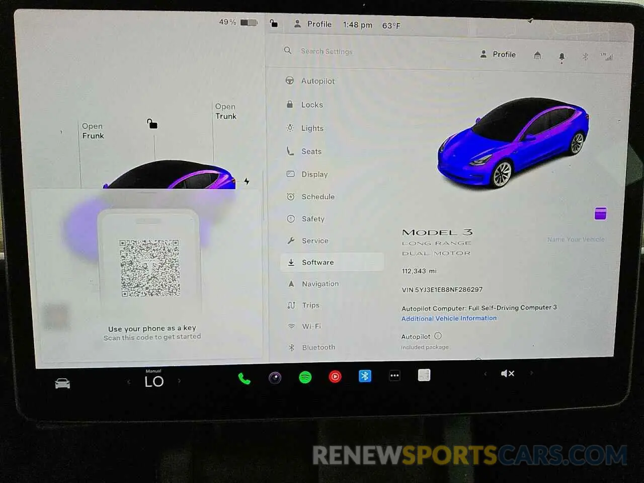 9 fotografías del automóvil dañado 5YJ3E1EB8NF286297 TESLA MODEL 3 2022