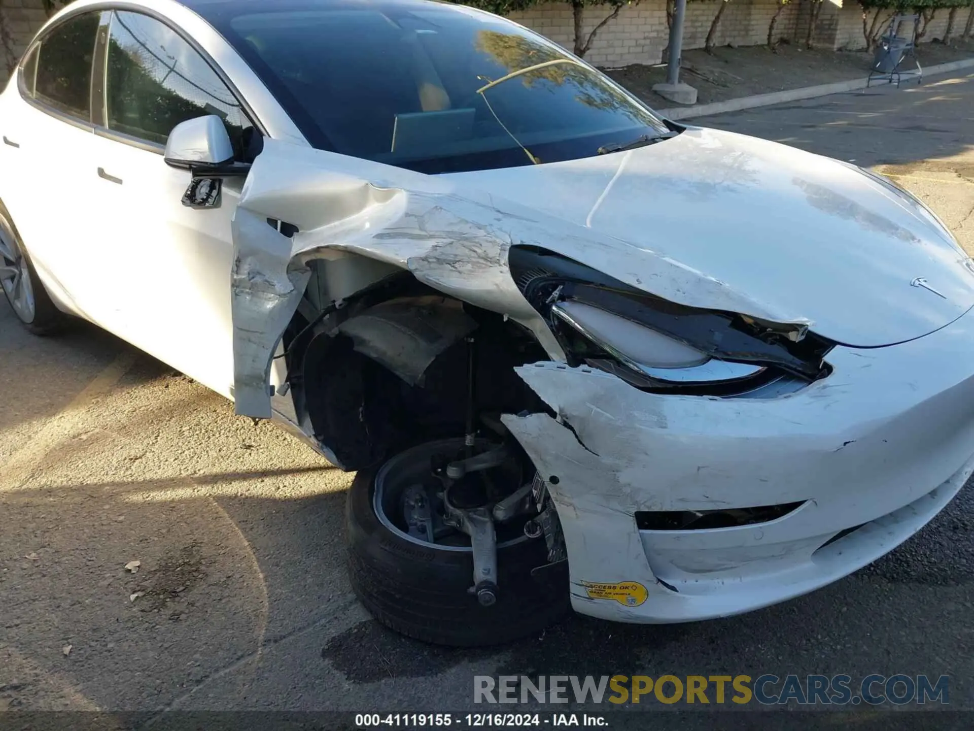 6 fotografías del automóvil dañado 5YJ3E1EB8NF296103 TESLA MODEL 3 2022
