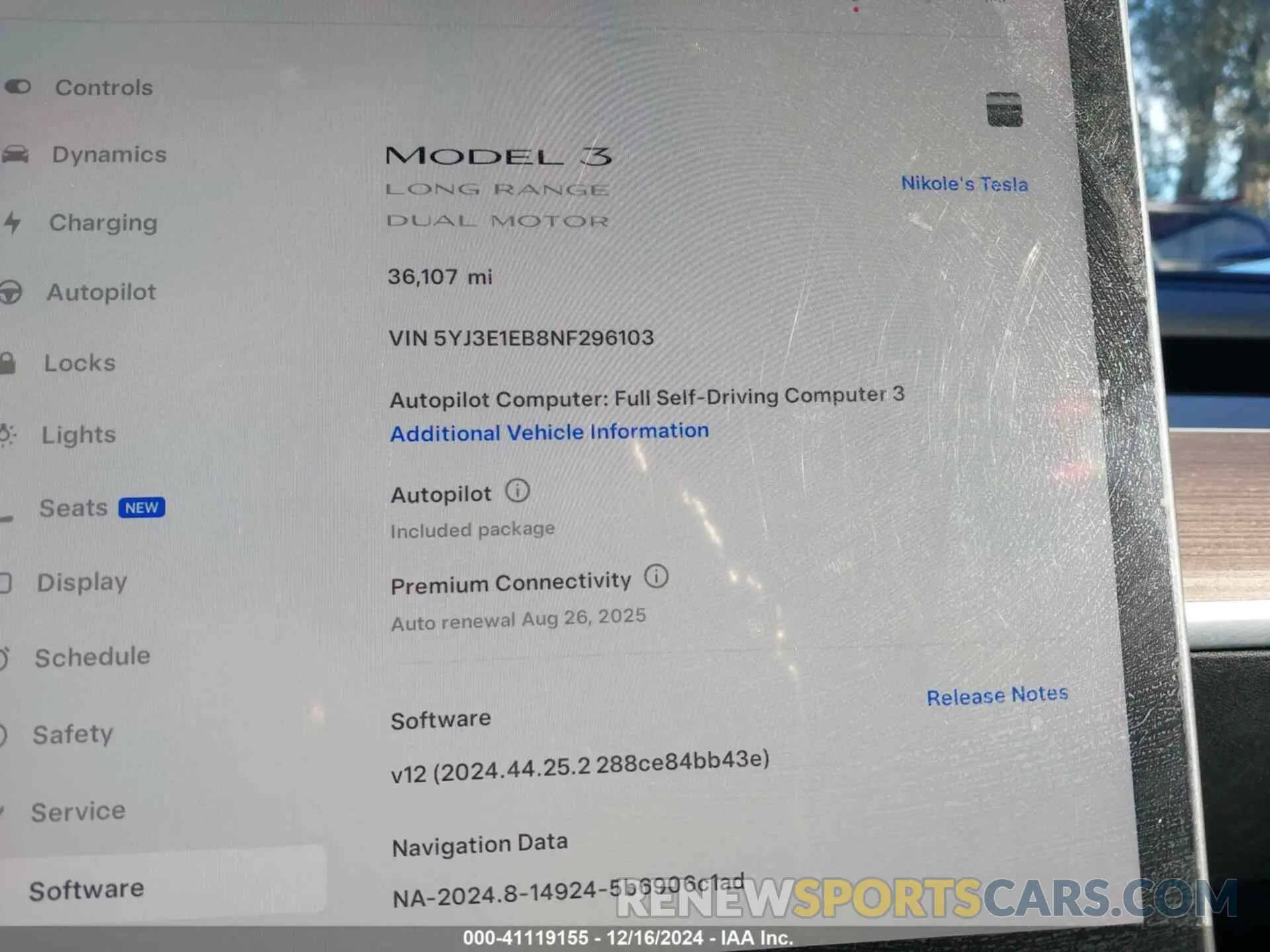 7 fotografías del automóvil dañado 5YJ3E1EB8NF296103 TESLA MODEL 3 2022