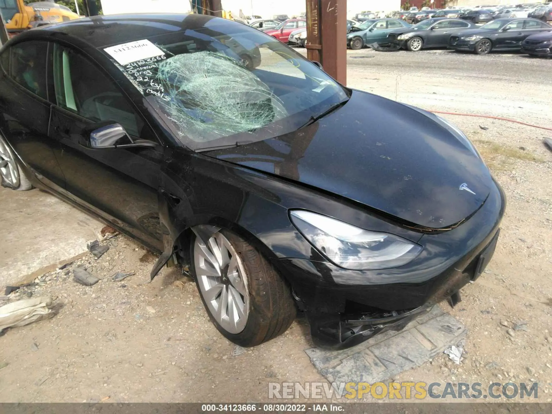 6 fotografías del automóvil dañado 5YJ3E1EB8NF311425 TESLA MODEL 3 2022