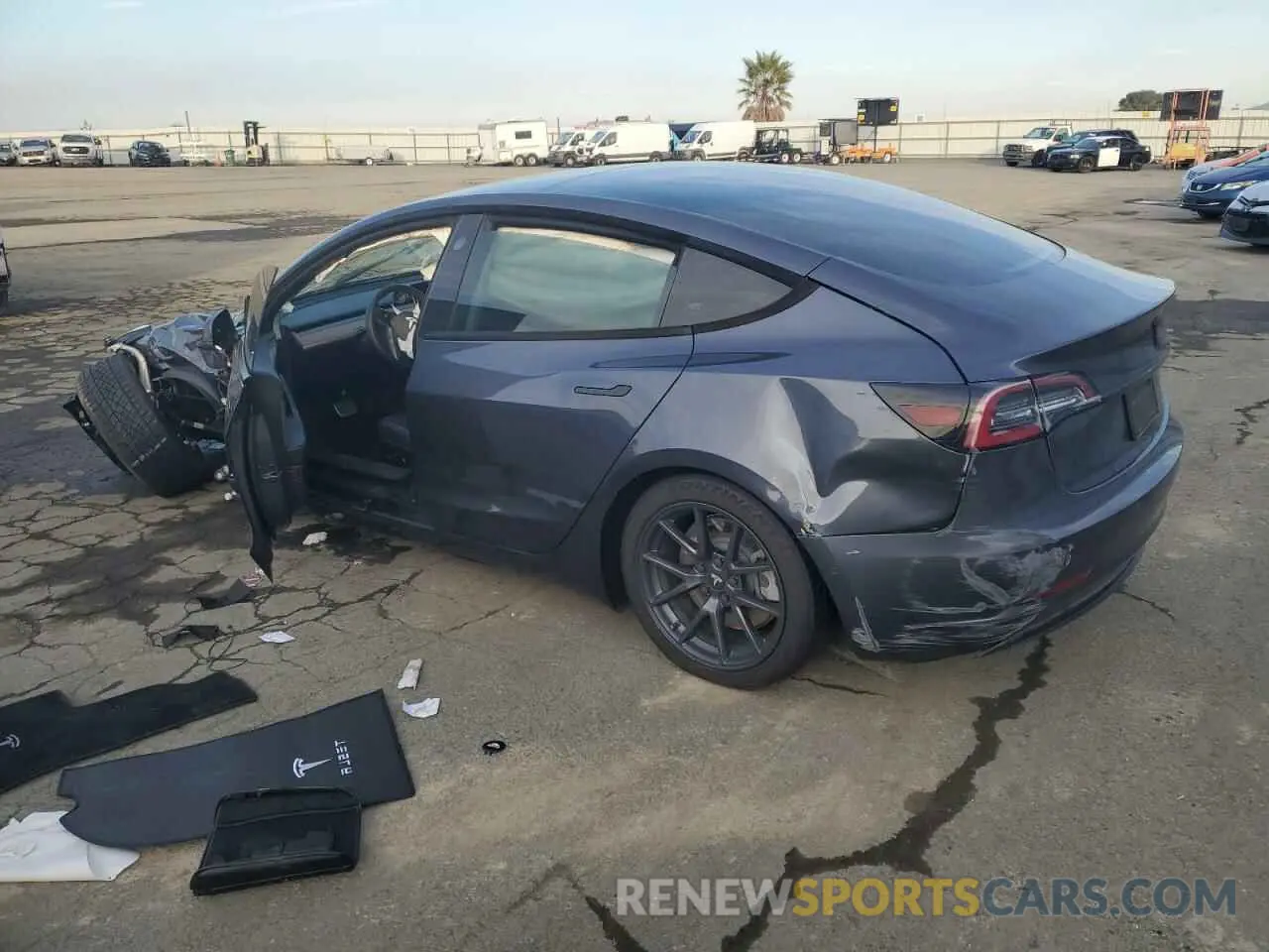 2 fotografías del automóvil dañado 5YJ3E1EB8NF315197 TESLA MODEL 3 2022