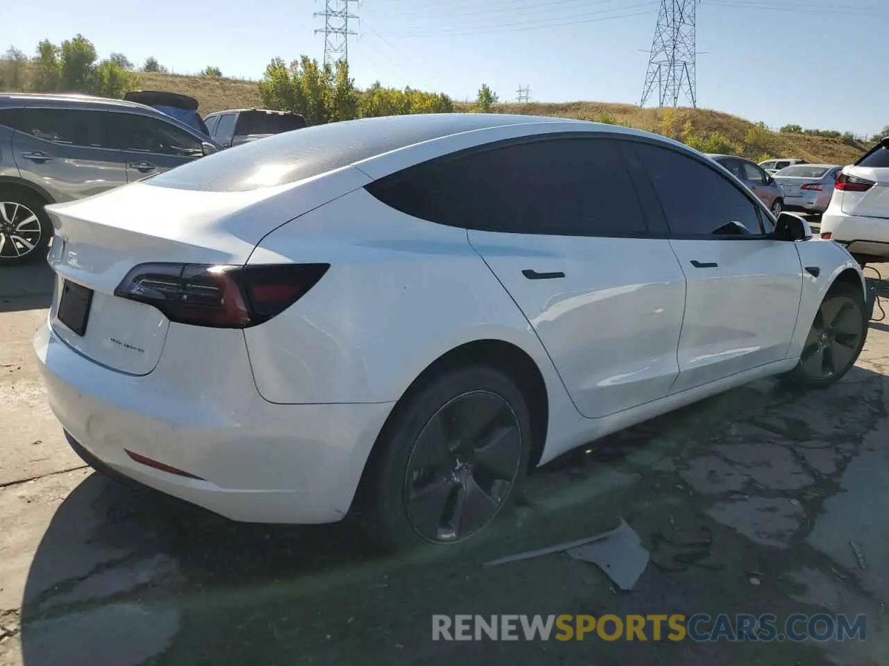 3 fotografías del automóvil dañado 5YJ3E1EB8NF315619 TESLA MODEL 3 2022