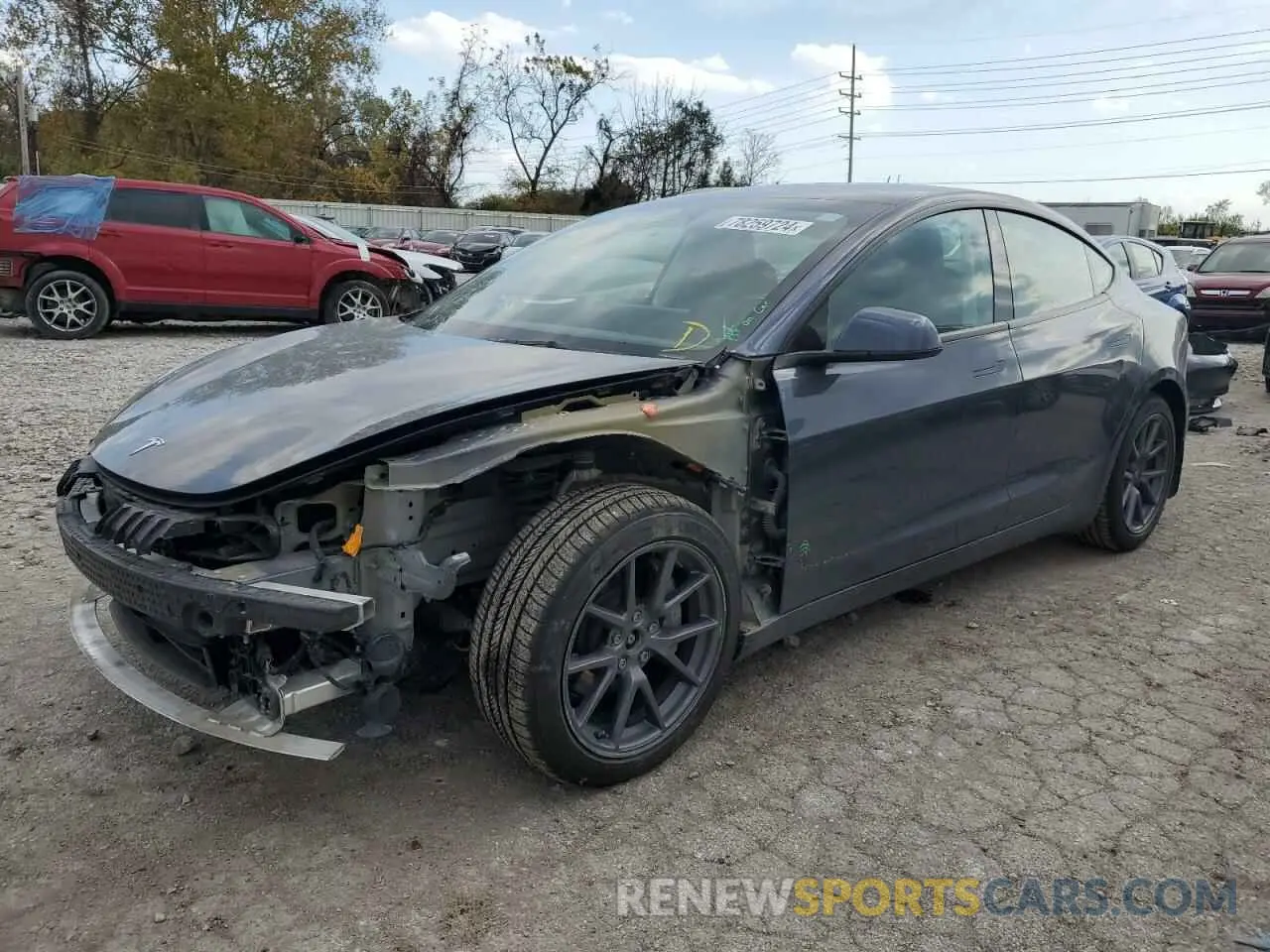 1 fotografías del automóvil dañado 5YJ3E1EB8NF344358 TESLA MODEL 3 2022