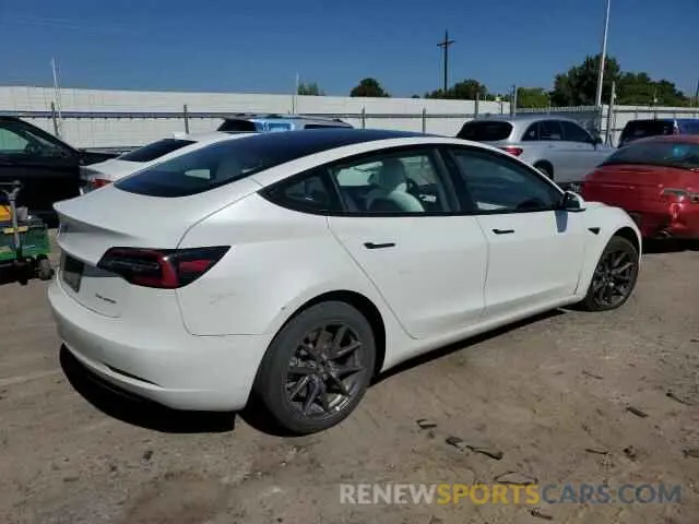3 fotografías del automóvil dañado 5YJ3E1EB8NF346577 TESLA MODEL 3 2022