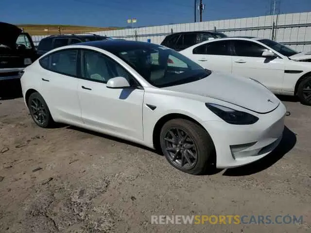 4 fotografías del automóvil dañado 5YJ3E1EB8NF346577 TESLA MODEL 3 2022
