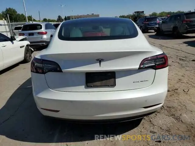 6 fotografías del automóvil dañado 5YJ3E1EB8NF346577 TESLA MODEL 3 2022