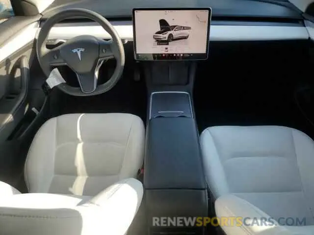8 fotografías del automóvil dañado 5YJ3E1EB8NF346577 TESLA MODEL 3 2022