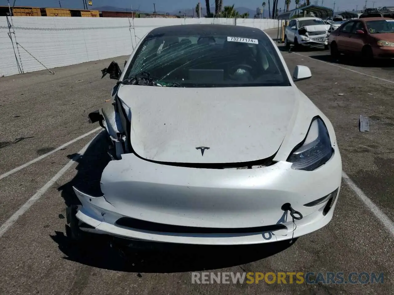 5 fotografías del automóvil dañado 5YJ3E1EB8NF357630 TESLA MODEL 3 2022