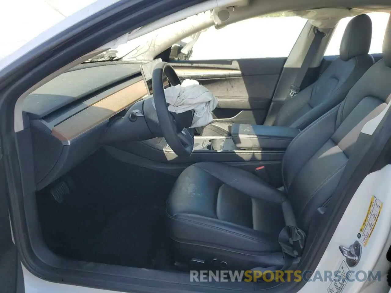 7 fotografías del automóvil dañado 5YJ3E1EB8NF357630 TESLA MODEL 3 2022