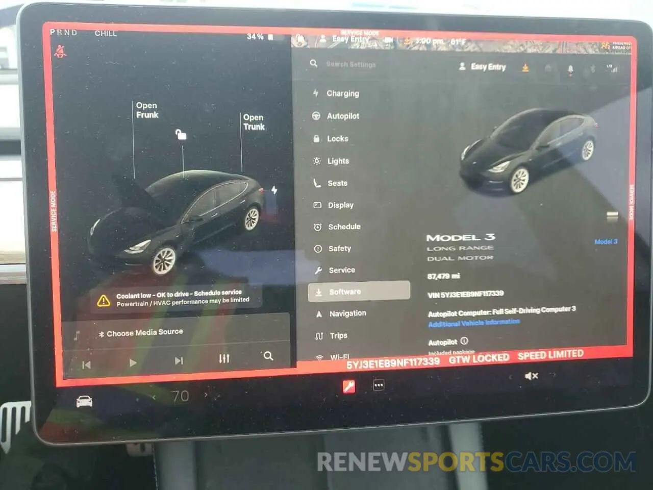 9 fotografías del automóvil dañado 5YJ3E1EB9NF117339 TESLA MODEL 3 2022