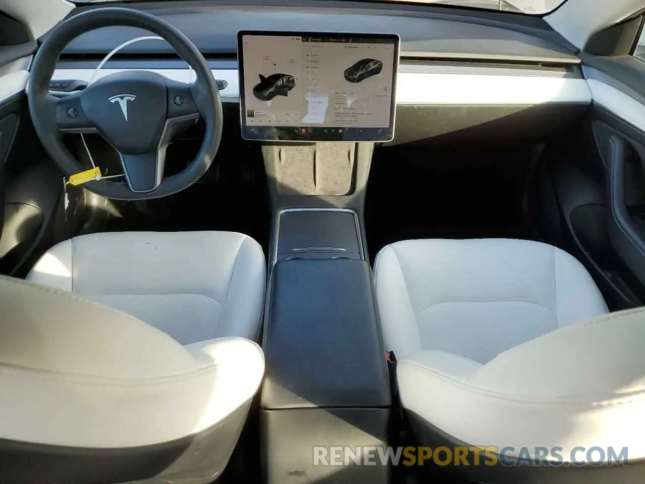 8 fotografías del automóvil dañado 5YJ3E1EB9NF128356 TESLA MODEL 3 2022