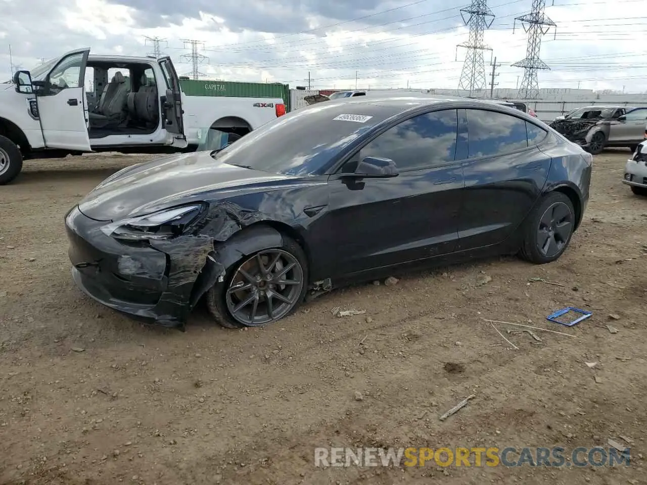 1 fotografías del automóvil dañado 5YJ3E1EB9NF134819 TESLA MODEL 3 2022