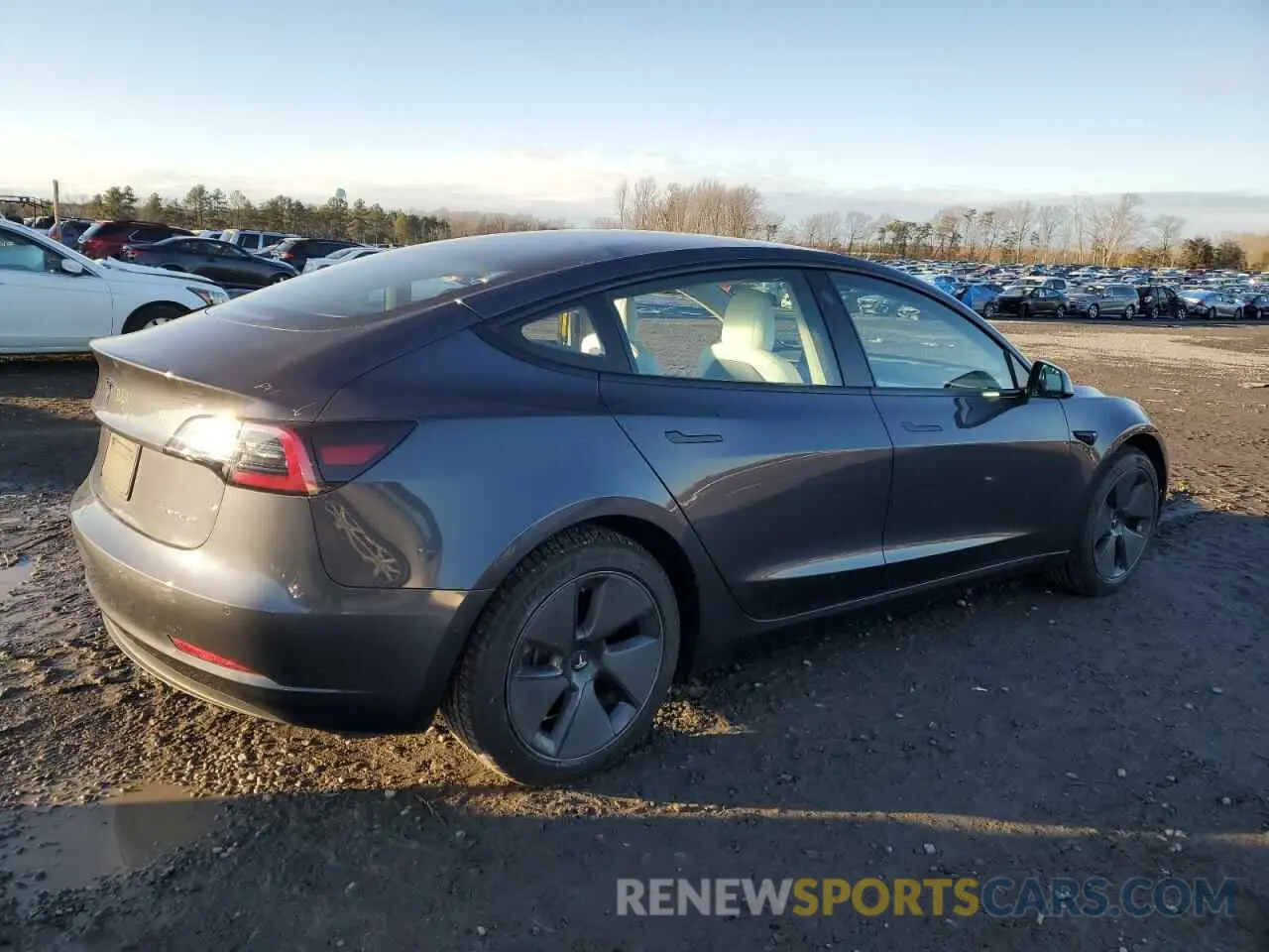 3 fotografías del automóvil dañado 5YJ3E1EB9NF154827 TESLA MODEL 3 2022