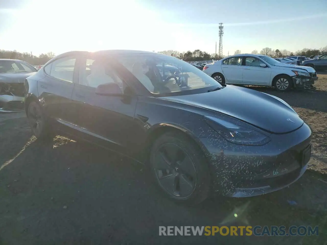 4 fotografías del automóvil dañado 5YJ3E1EB9NF154827 TESLA MODEL 3 2022