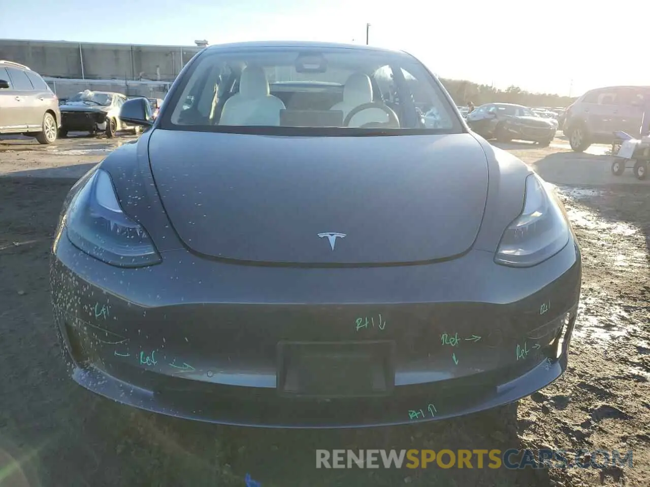 5 fotografías del automóvil dañado 5YJ3E1EB9NF154827 TESLA MODEL 3 2022