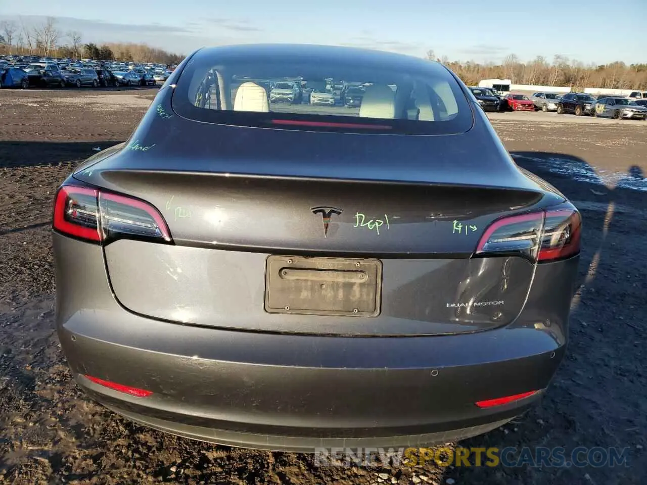 6 fotografías del automóvil dañado 5YJ3E1EB9NF154827 TESLA MODEL 3 2022