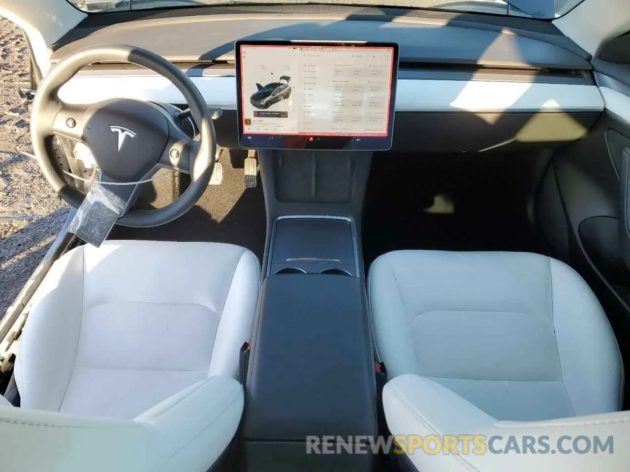 8 fotografías del automóvil dañado 5YJ3E1EB9NF154827 TESLA MODEL 3 2022