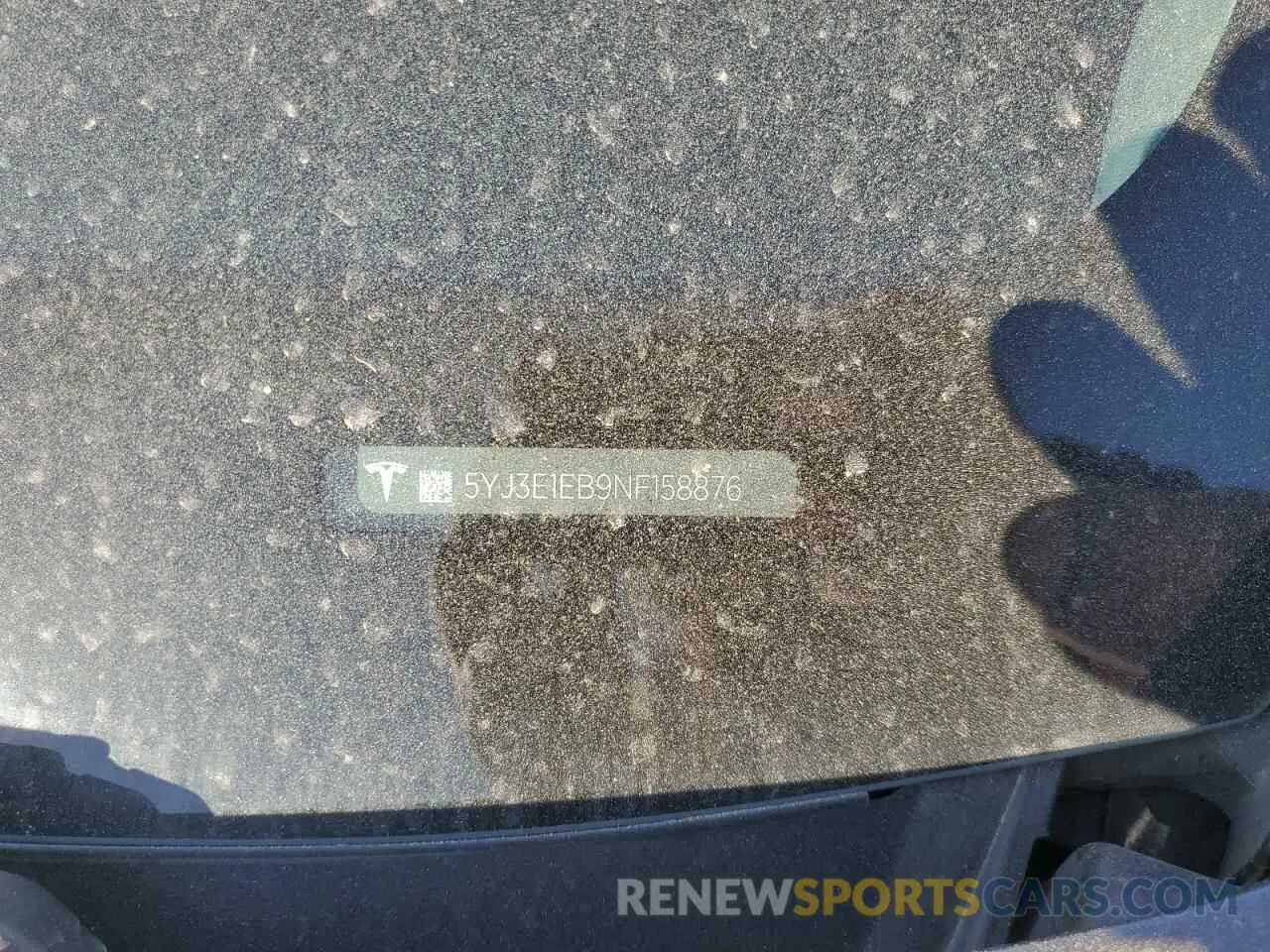12 fotografías del automóvil dañado 5YJ3E1EB9NF158876 TESLA MODEL 3 2022