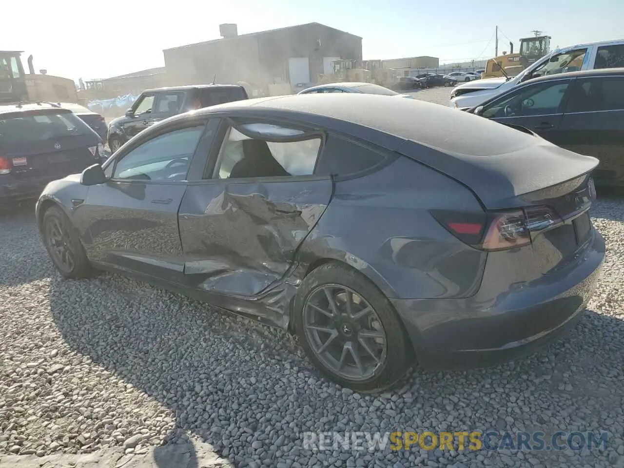 2 fotografías del automóvil dañado 5YJ3E1EB9NF158876 TESLA MODEL 3 2022