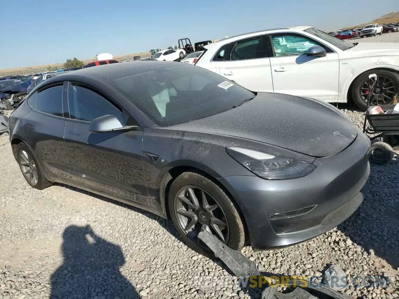 4 fotografías del automóvil dañado 5YJ3E1EB9NF158876 TESLA MODEL 3 2022