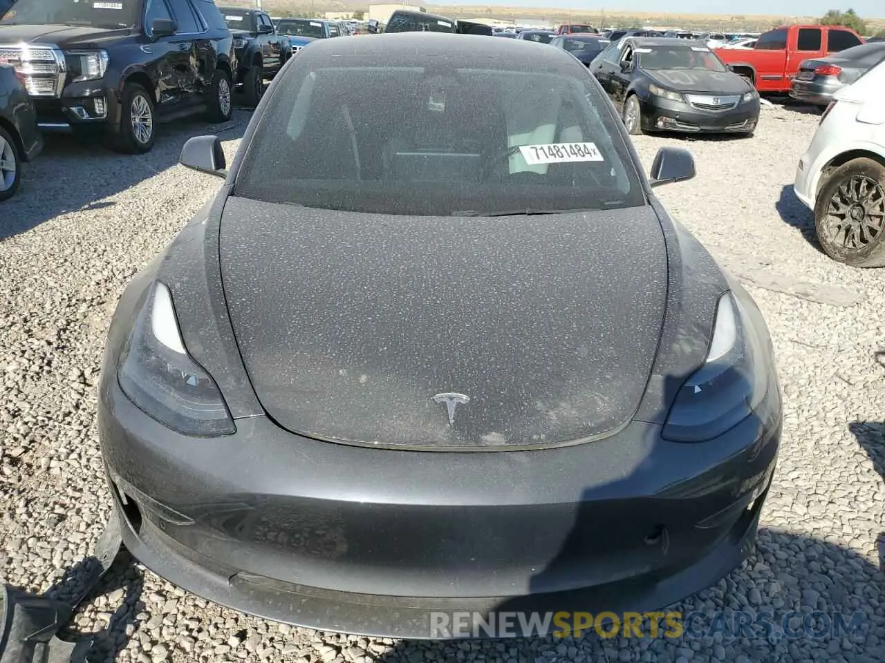 5 fotografías del automóvil dañado 5YJ3E1EB9NF158876 TESLA MODEL 3 2022