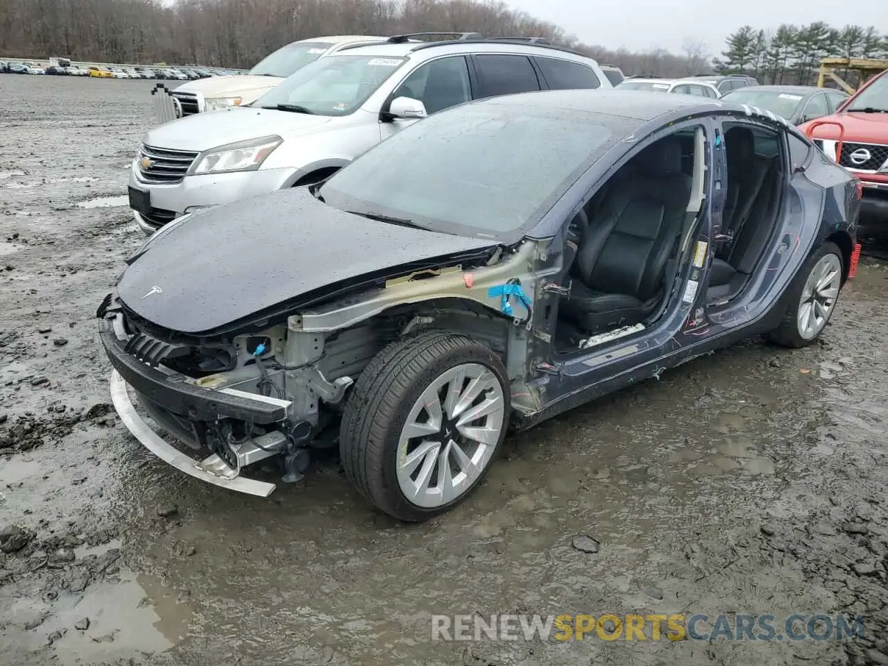 1 fotografías del automóvil dañado 5YJ3E1EB9NF166797 TESLA MODEL 3 2022