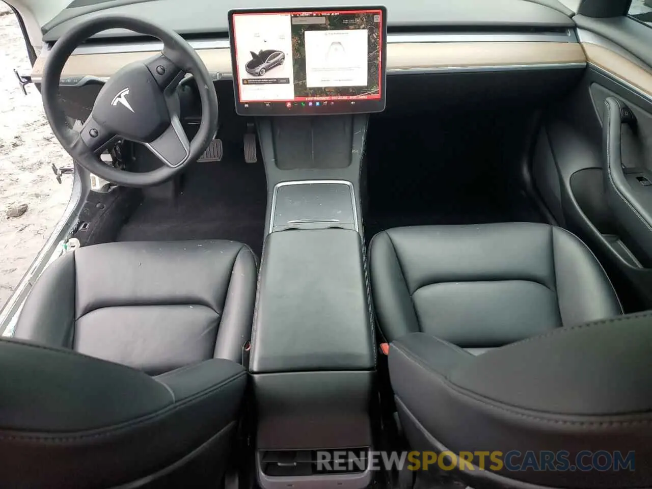 8 fotografías del automóvil dañado 5YJ3E1EB9NF166797 TESLA MODEL 3 2022
