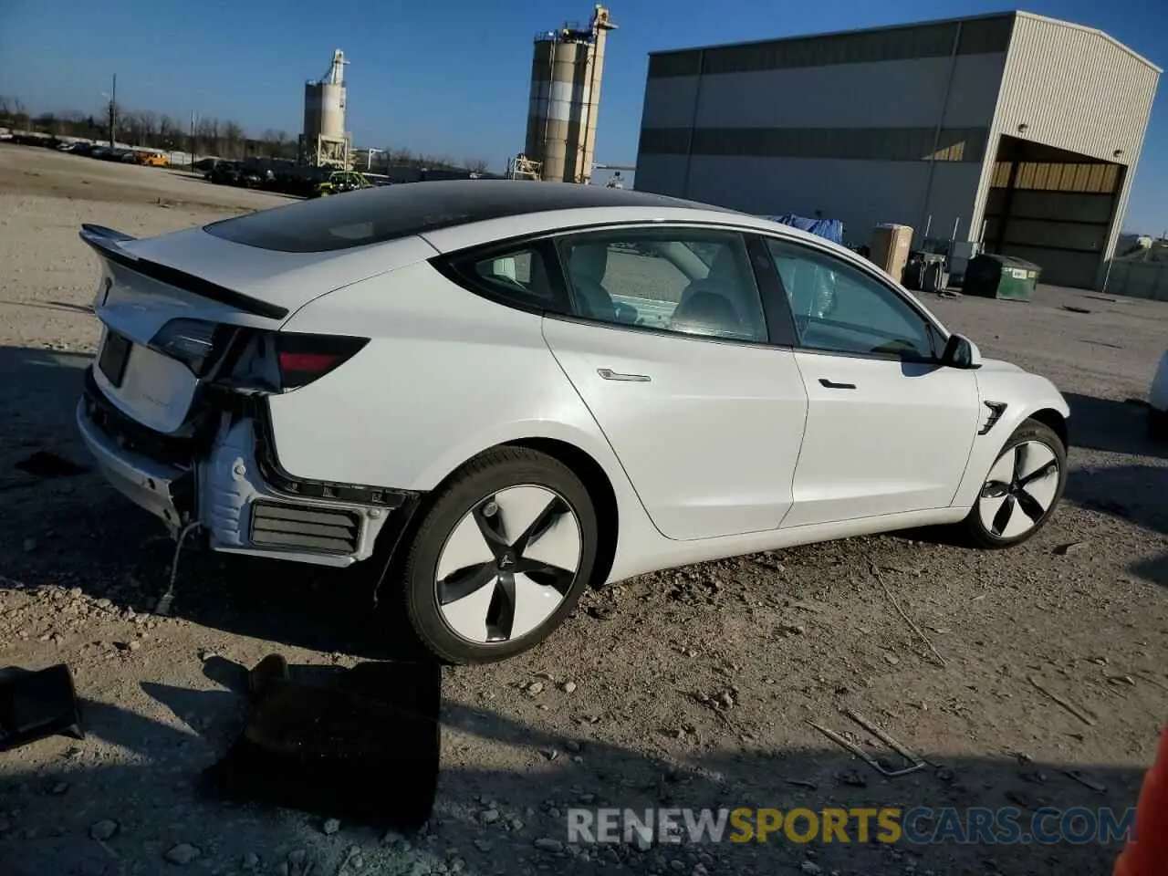 3 fotografías del automóvil dañado 5YJ3E1EB9NF169974 TESLA MODEL 3 2022