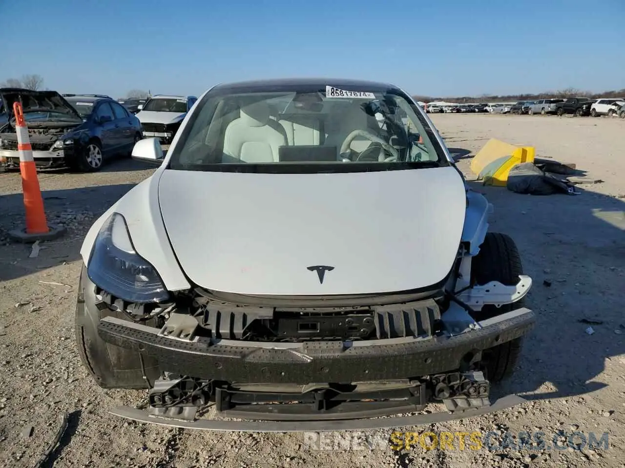5 fotografías del automóvil dañado 5YJ3E1EB9NF169974 TESLA MODEL 3 2022