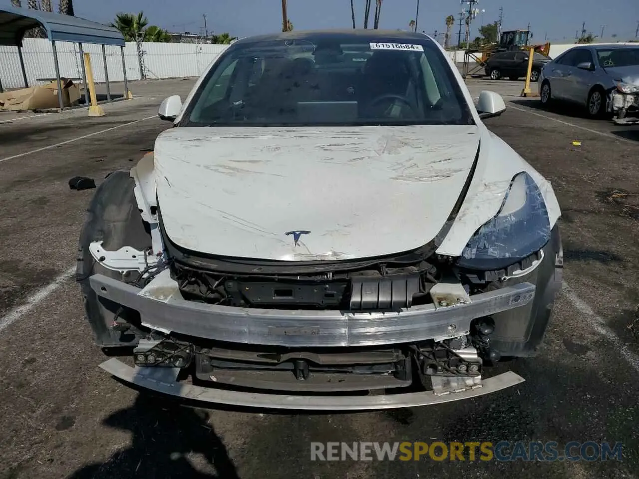 5 fotografías del automóvil dañado 5YJ3E1EB9NF173779 TESLA MODEL 3 2022