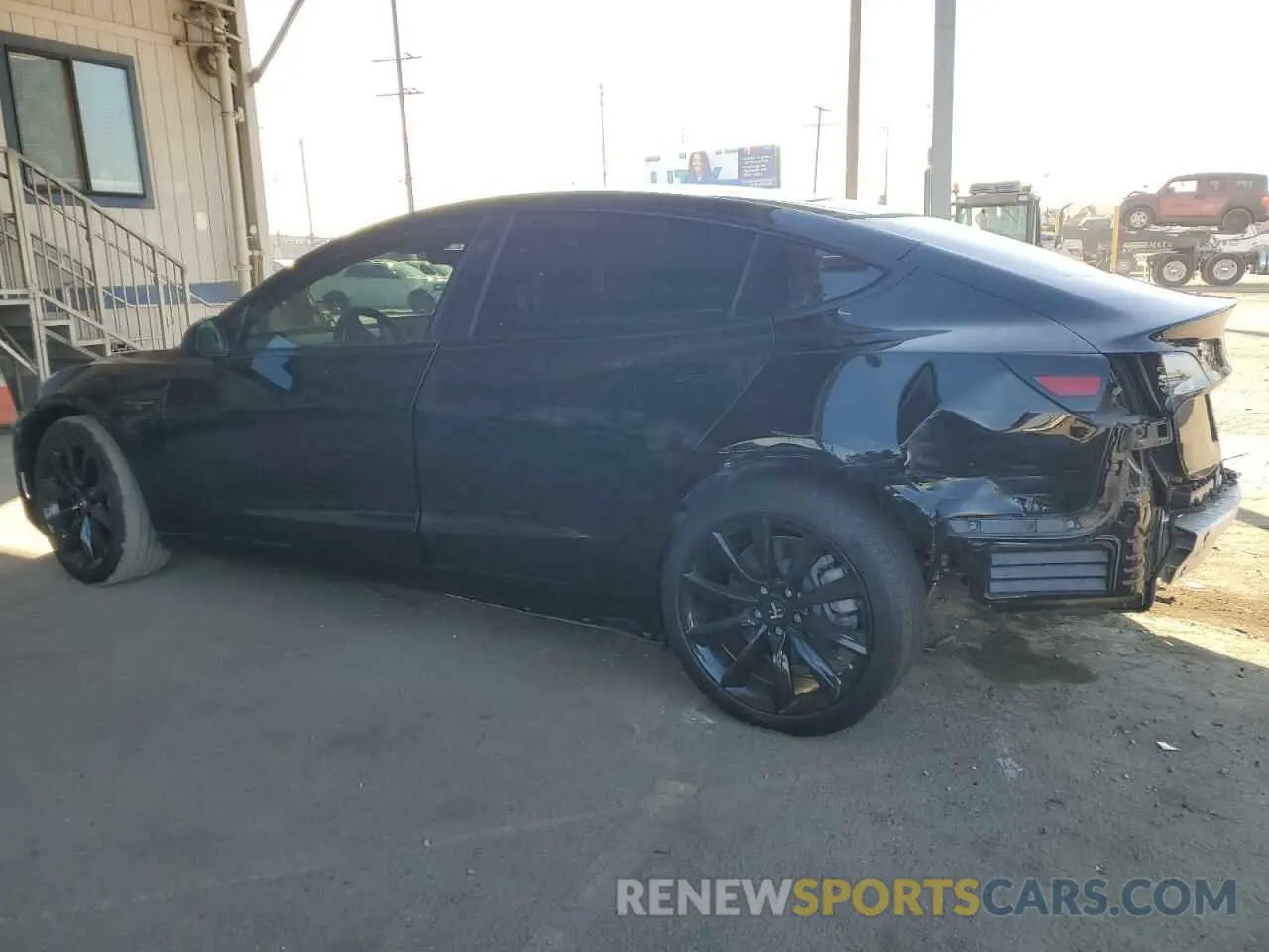 2 fotografías del automóvil dañado 5YJ3E1EB9NF179422 TESLA MODEL 3 2022