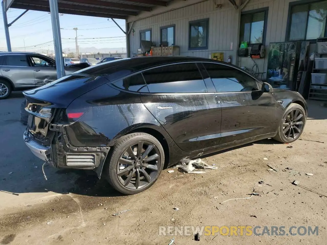 3 fotografías del automóvil dañado 5YJ3E1EB9NF179422 TESLA MODEL 3 2022