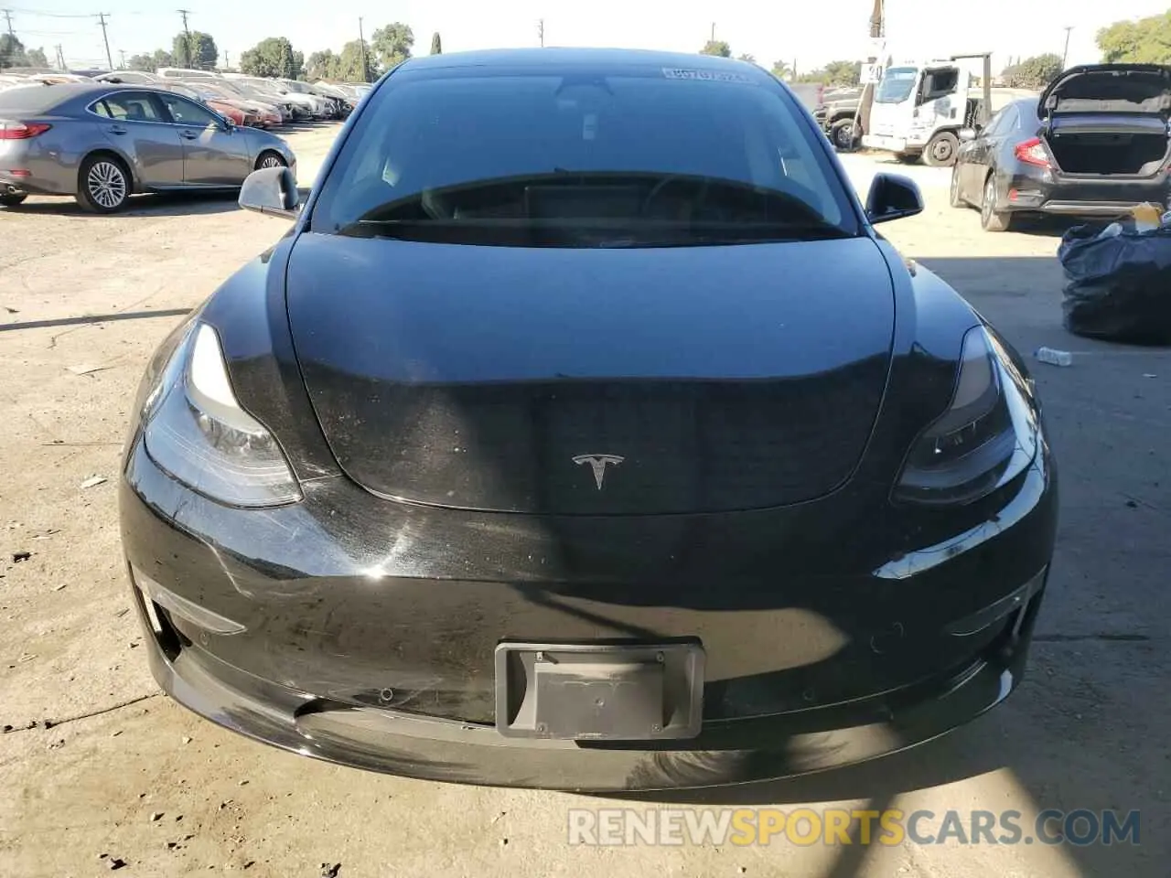5 fotografías del automóvil dañado 5YJ3E1EB9NF179422 TESLA MODEL 3 2022