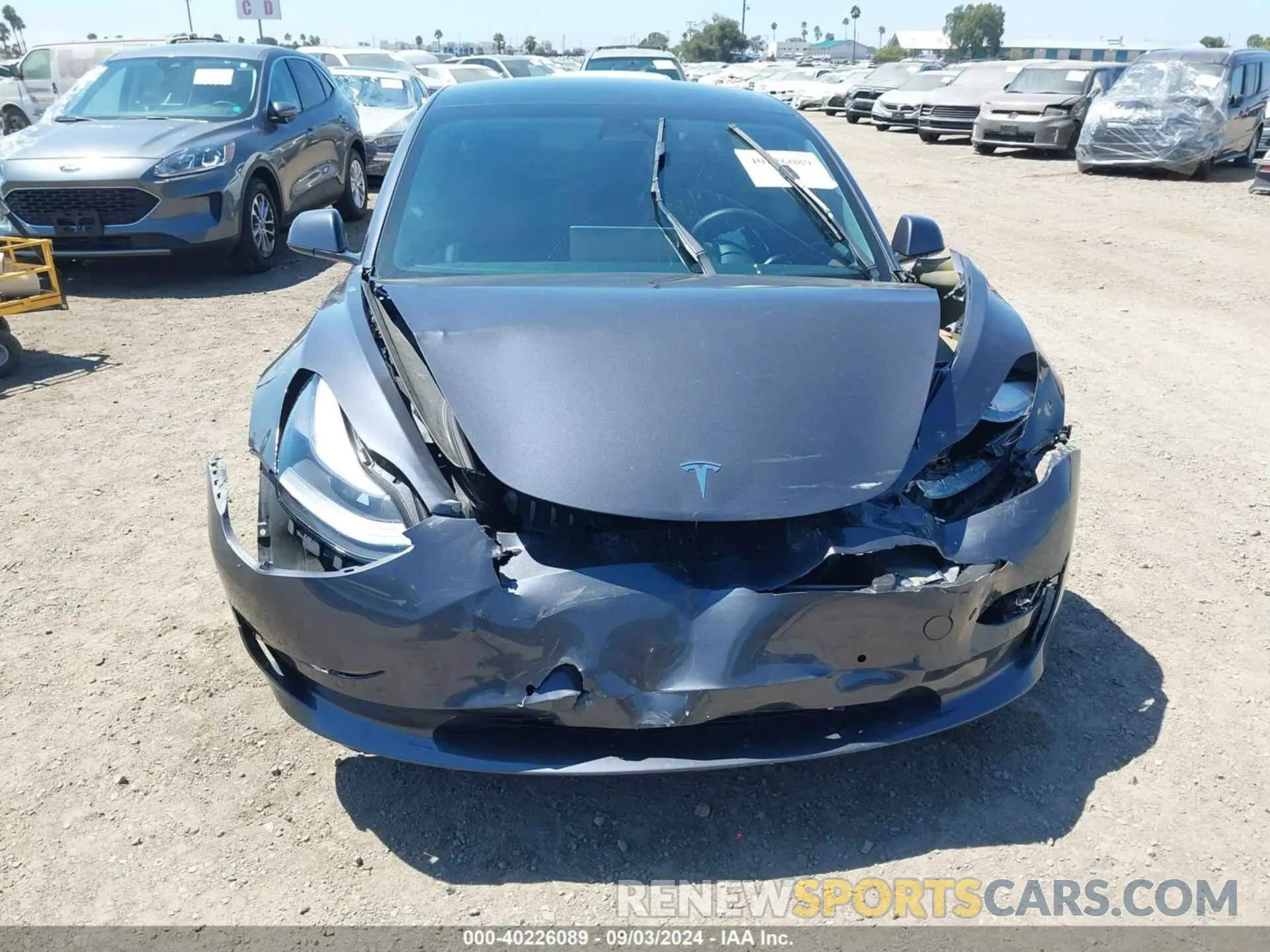 12 fotografías del automóvil dañado 5YJ3E1EB9NF184247 TESLA MODEL 3 2022