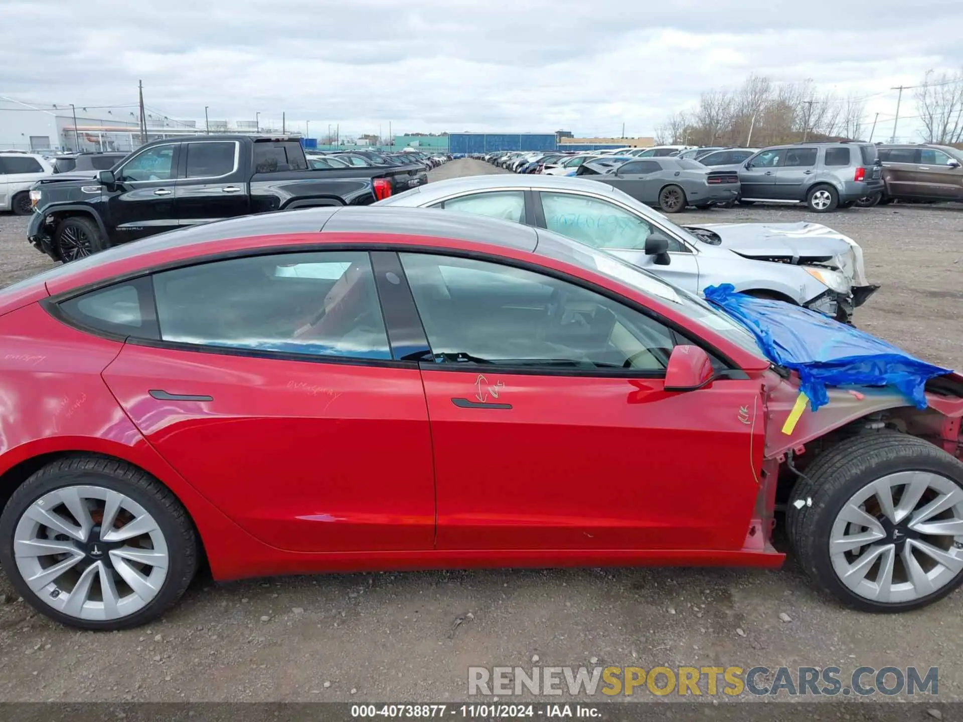 14 fotografías del automóvil dañado 5YJ3E1EB9NF191666 TESLA MODEL 3 2022