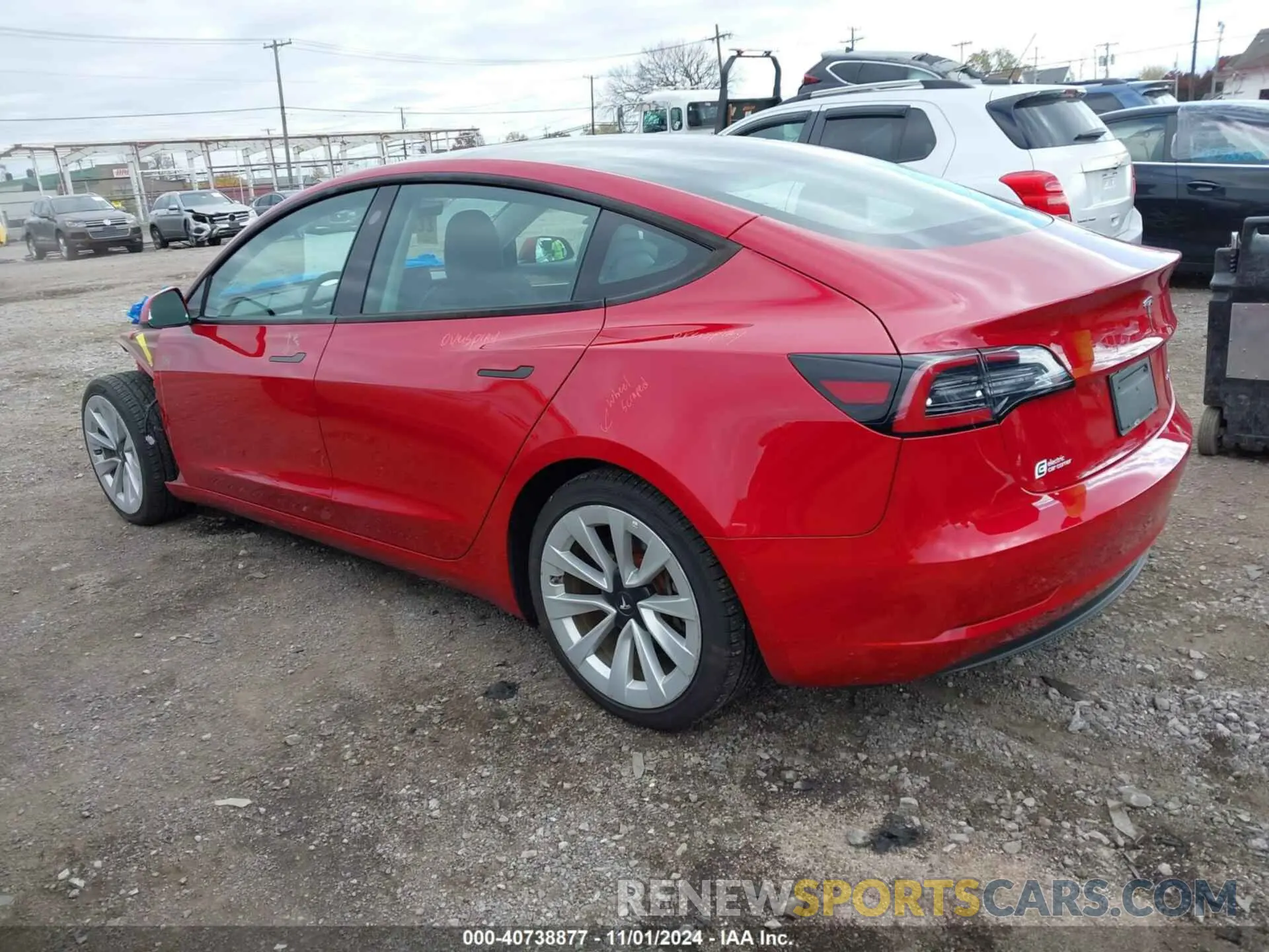 3 fotografías del automóvil dañado 5YJ3E1EB9NF191666 TESLA MODEL 3 2022