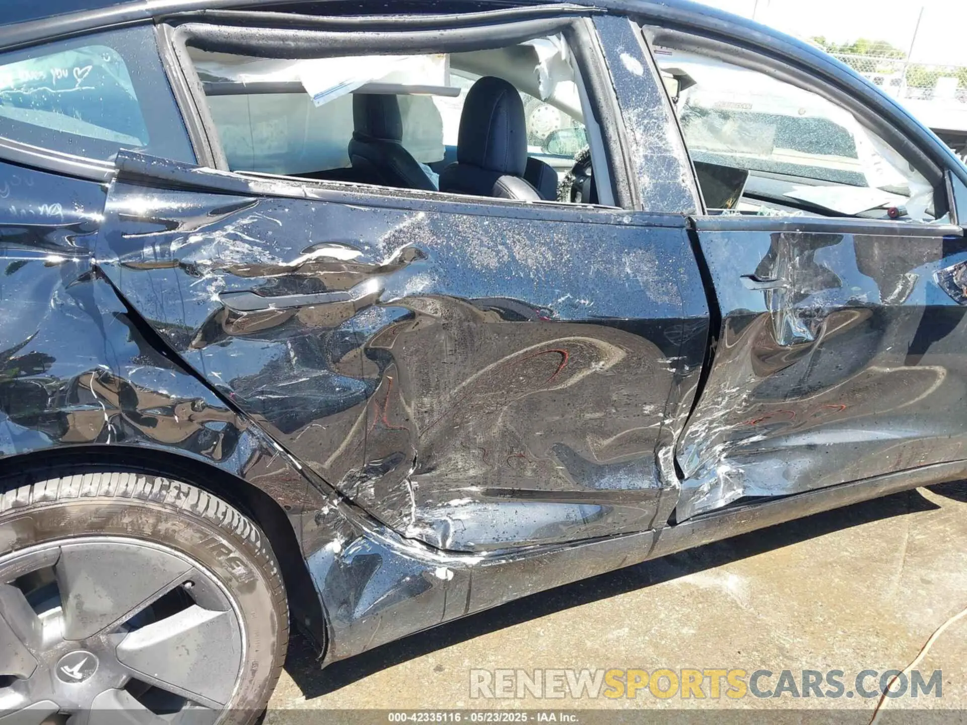 6 fotografías del automóvil dañado 5YJ3E1EB9NF192719 TESLA MODEL 3 2022
