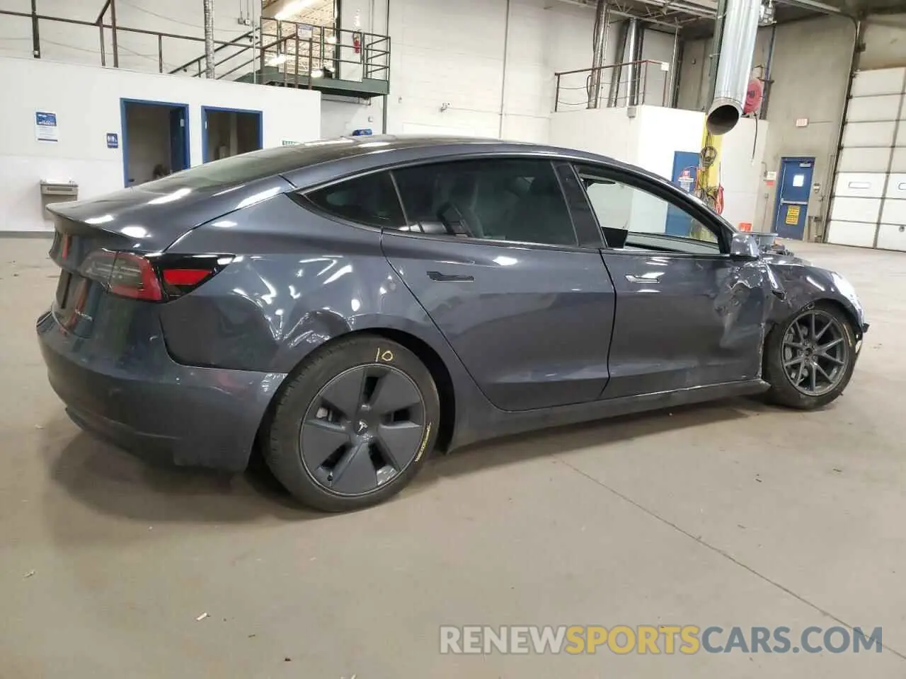 3 fotografías del automóvil dañado 5YJ3E1EB9NF199184 TESLA MODEL 3 2022
