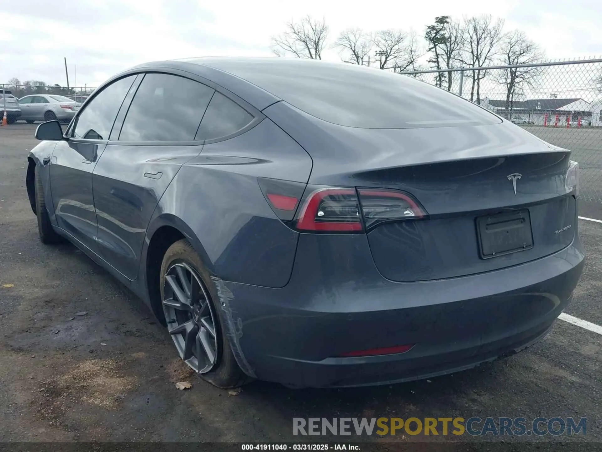 3 fotografías del automóvil dañado 5YJ3E1EB9NF206943 TESLA MODEL 3 2022