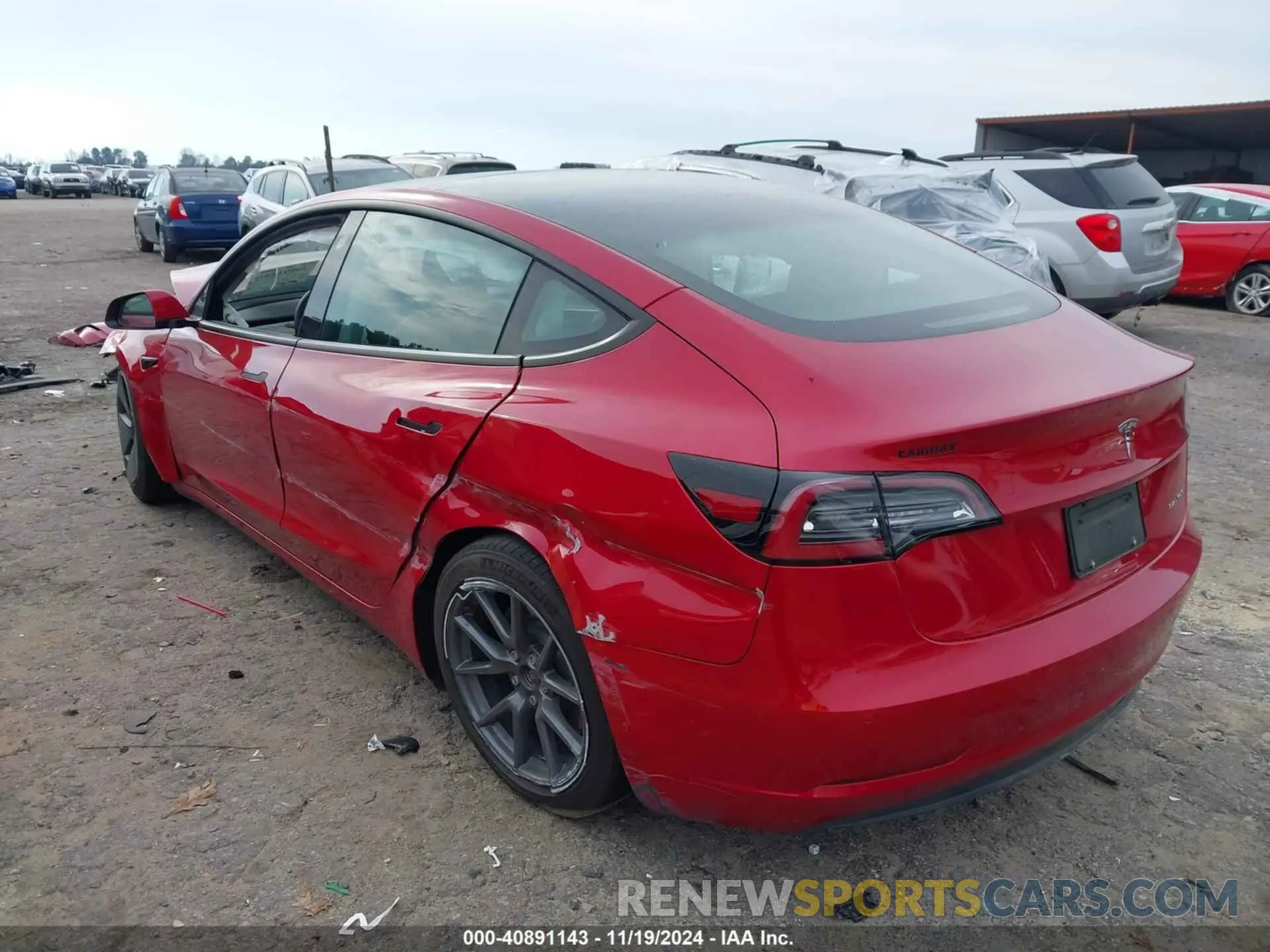 3 fotografías del automóvil dañado 5YJ3E1EB9NF227274 TESLA MODEL 3 2022