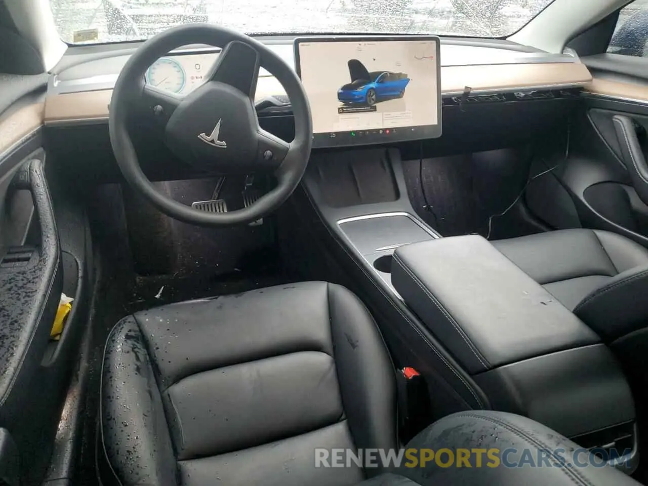 8 fotografías del automóvil dañado 5YJ3E1EB9NF232474 TESLA MODEL 3 2022