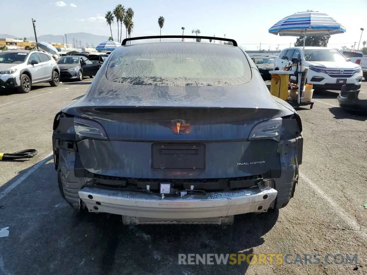 6 fotografías del automóvil dañado 5YJ3E1EB9NF233270 TESLA MODEL 3 2022
