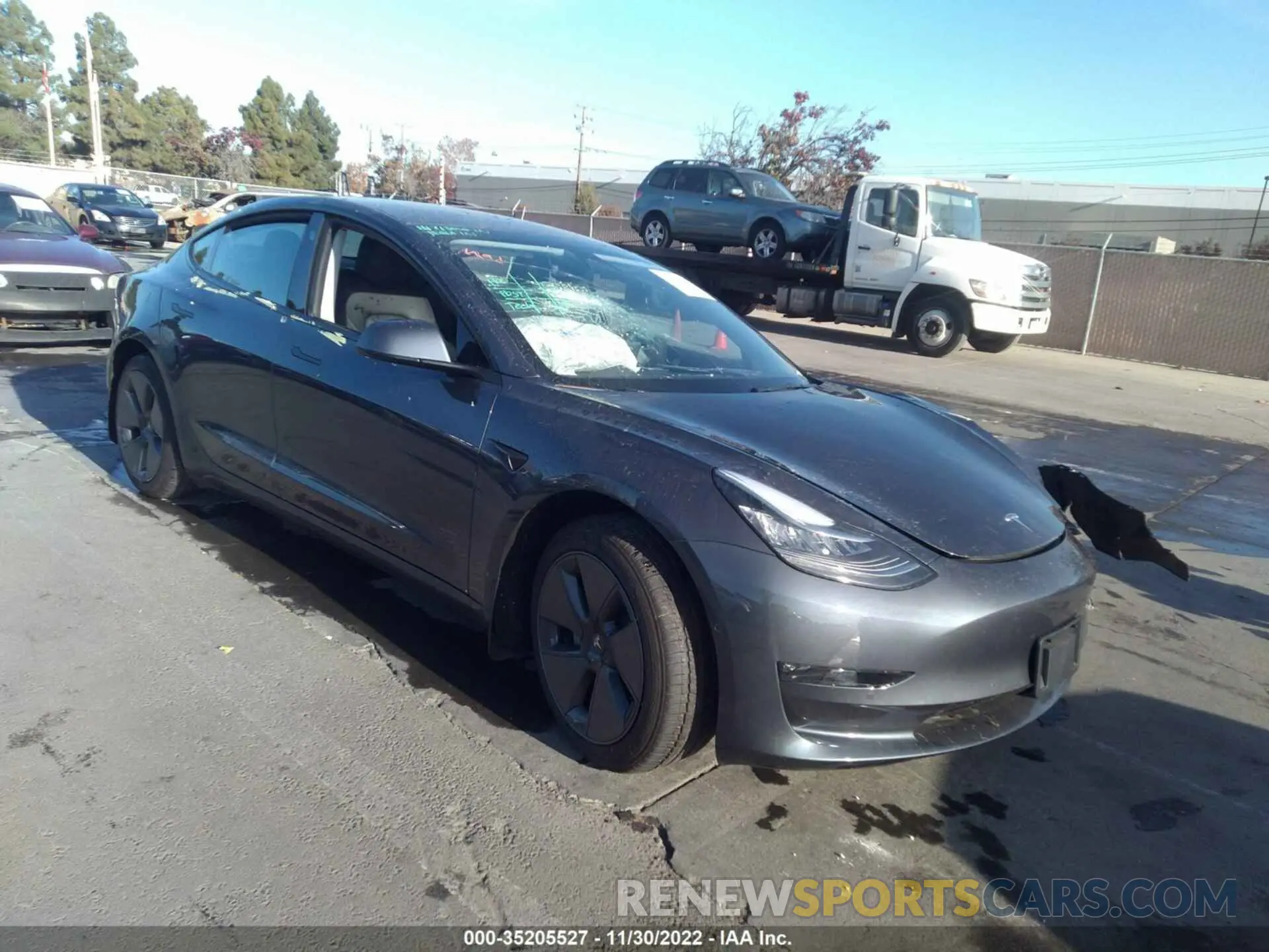 1 fotografías del automóvil dañado 5YJ3E1EB9NF242535 TESLA MODEL 3 2022