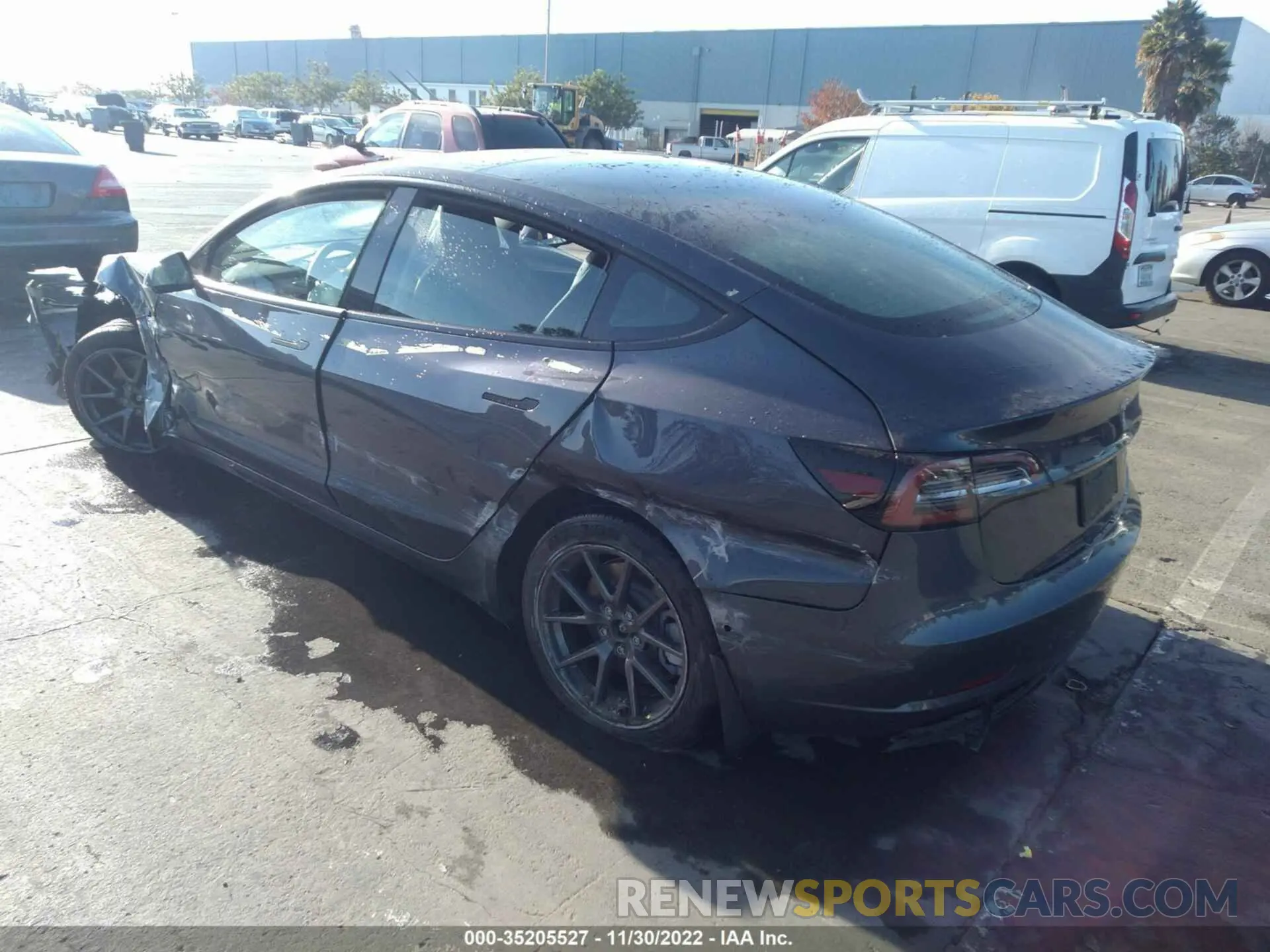 3 fotografías del automóvil dañado 5YJ3E1EB9NF242535 TESLA MODEL 3 2022
