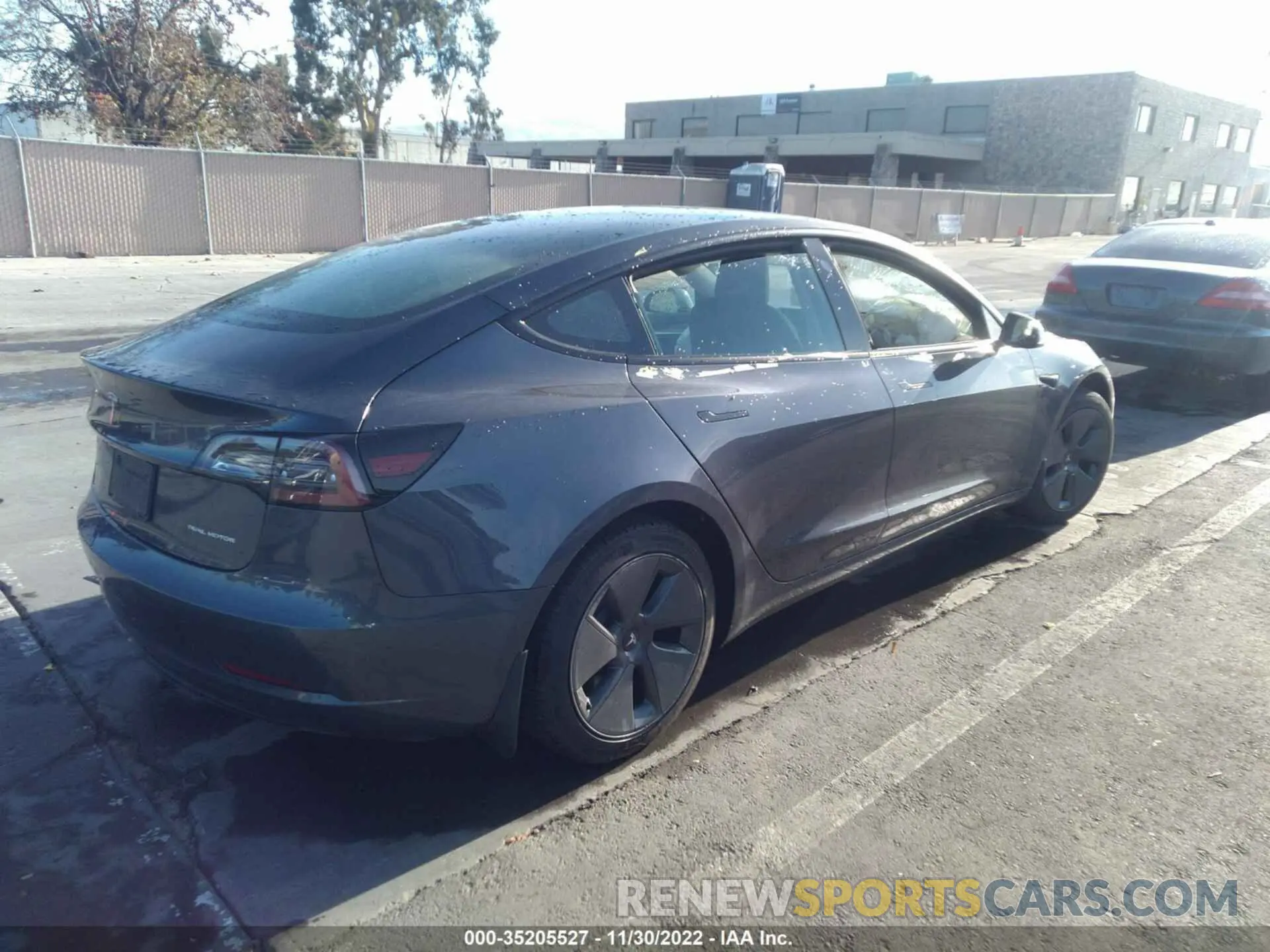 4 fotografías del automóvil dañado 5YJ3E1EB9NF242535 TESLA MODEL 3 2022
