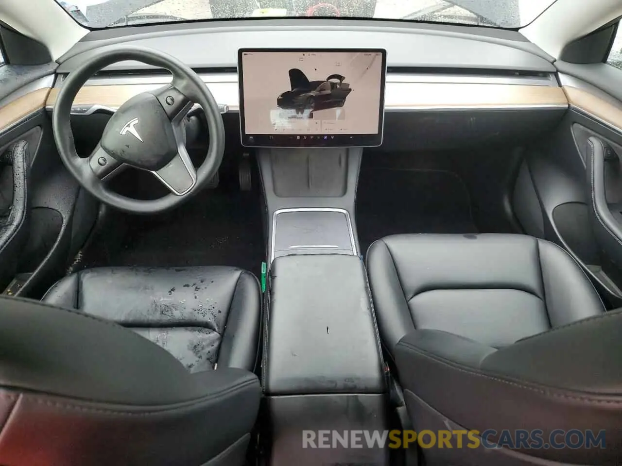 8 fotografías del automóvil dañado 5YJ3E1EB9NF244527 TESLA MODEL 3 2022